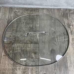 Universal Replacement Glass Lid 15.5" x 13" Handle Pot Pan Cover
